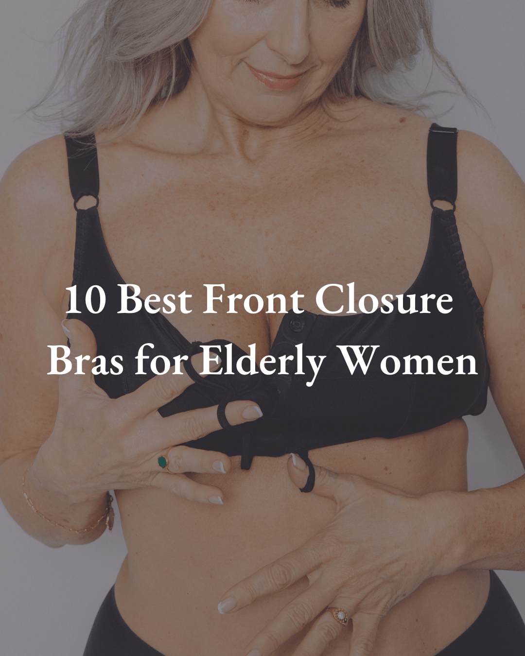 Breathable Bra for Medium Elderly Women Underwear Front Closure