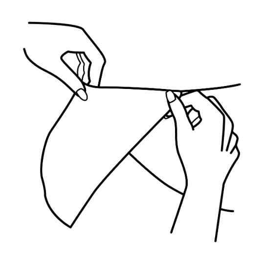 Hands fastening shorts icon