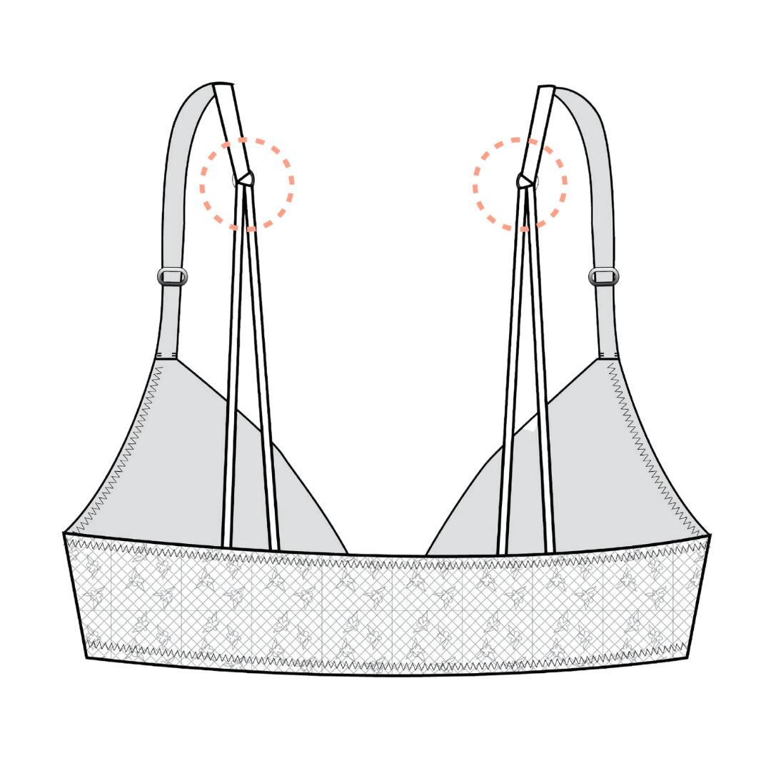 Racerback front closure bras