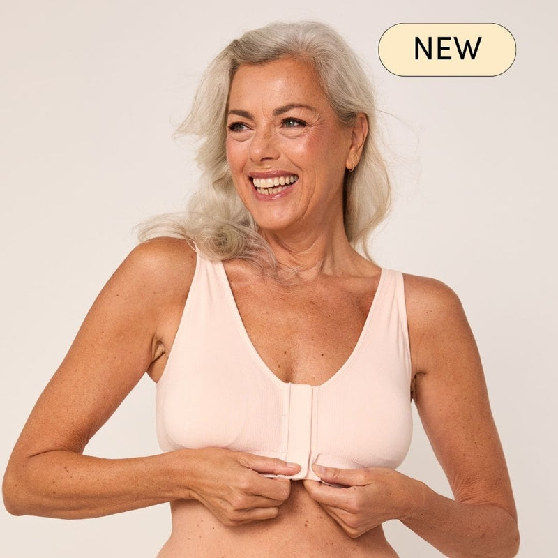 Comfort sculpt seamless front-closure wireless adaptive bra