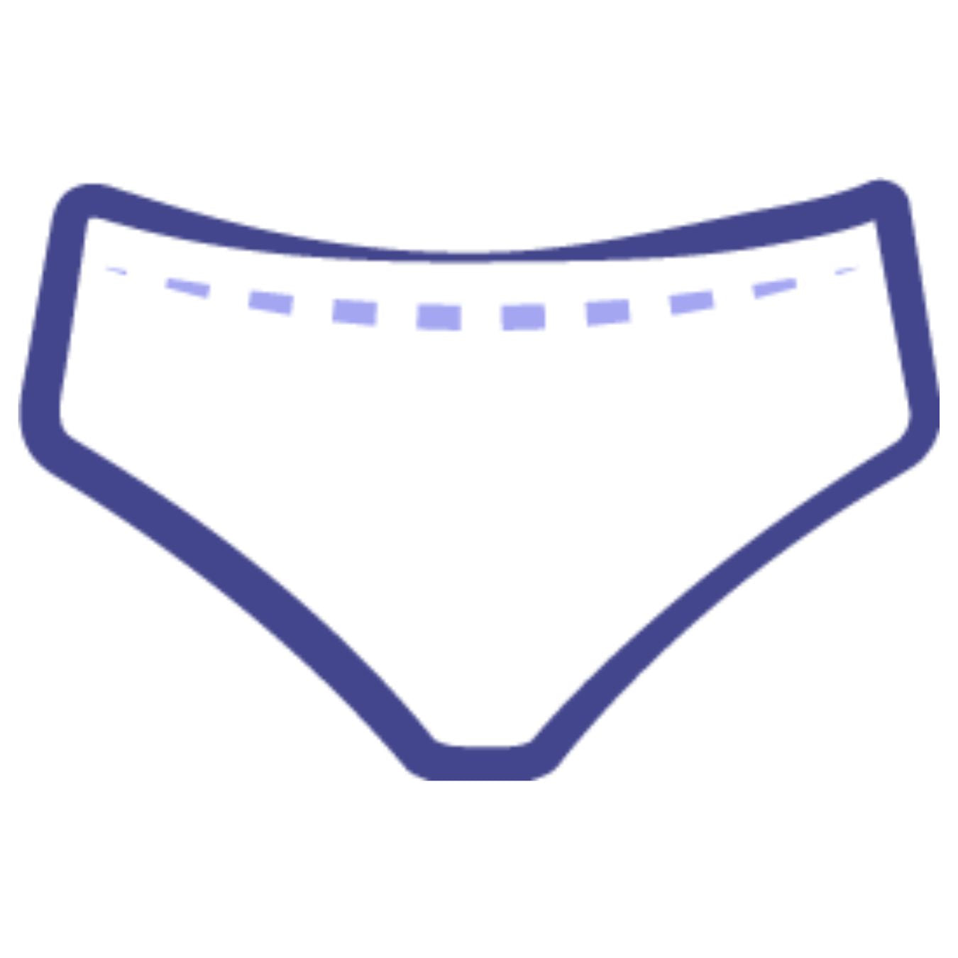 soft elastic waist underwear icon